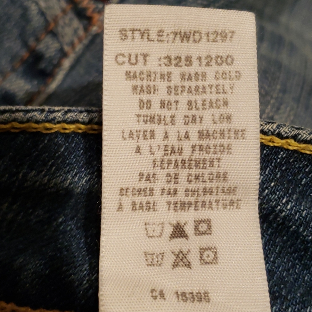 Lucky Brand Low Rise Light Wash Bootcut Jeans Whiskered Sz 26 - Picture 4 of 16